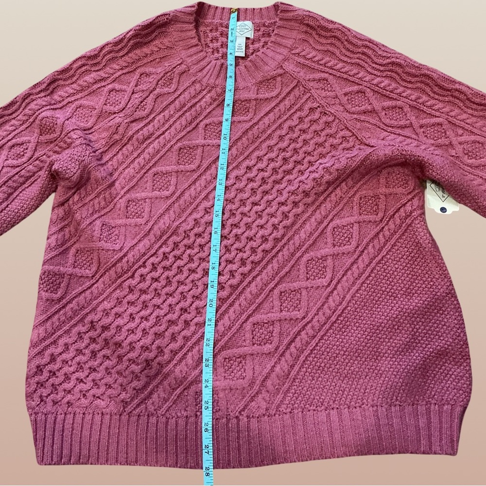 St. John’s Bay Heirloom Rose Cable Knit Sweater | Size XXL | Cozy Winter New - Picture 6 of 10